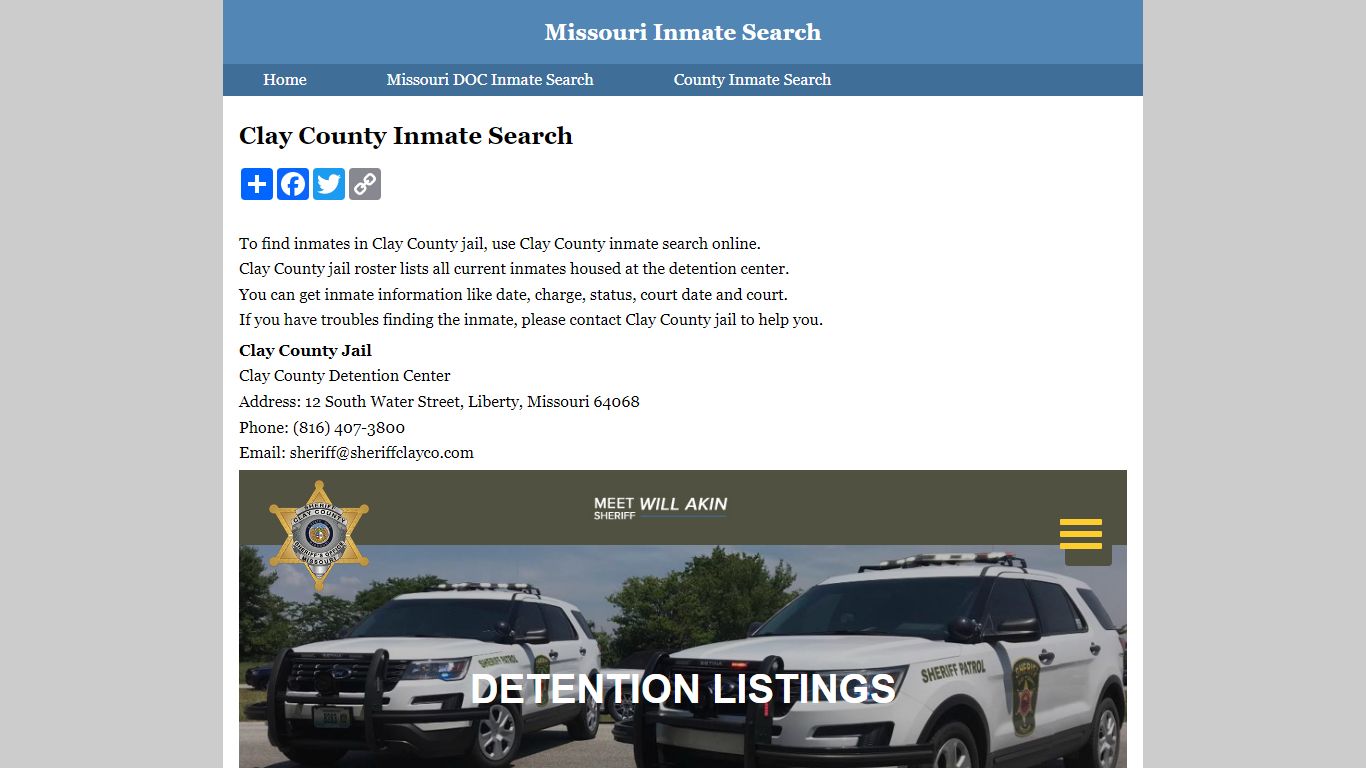 Clay County Inmate Search